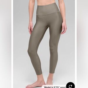 ALO Yoga High Waist Airlift 7/8 Taupe Gold Leggings XS